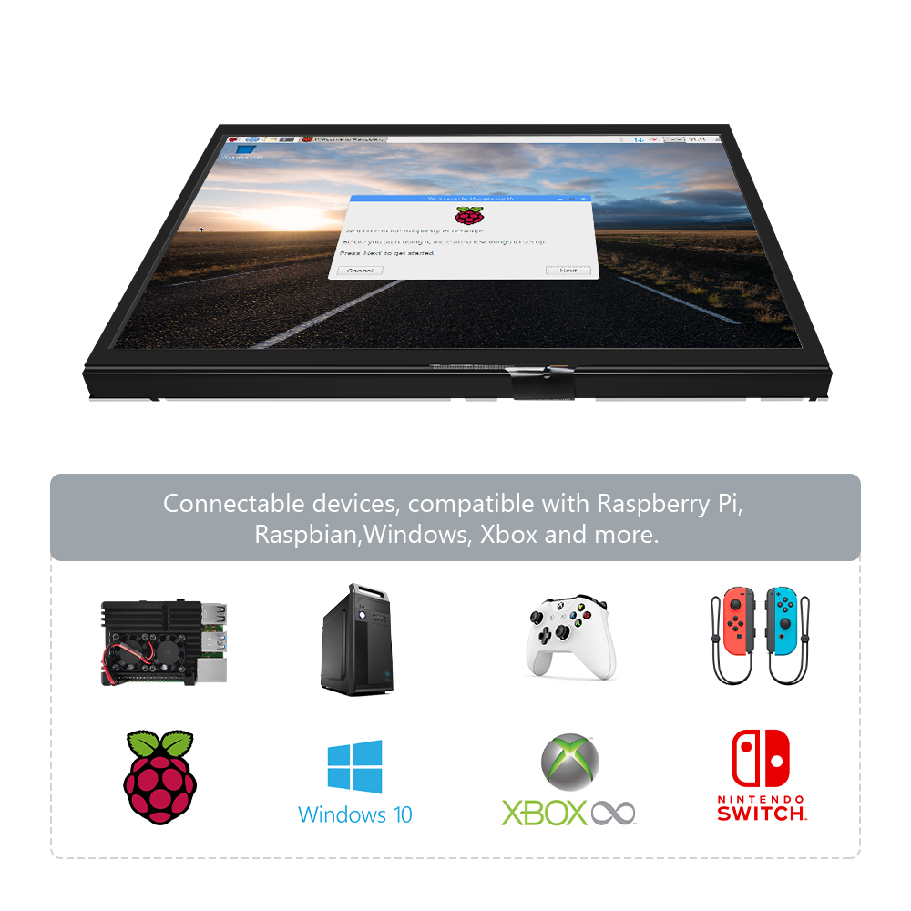 Raspberry Pi 10.1 Inch Capacitive Touch Screen Ips - 10.1 インチ HDMI LCD (H) コンピューターセカンドモニター
